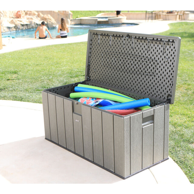Lifetime Kunststof kussenbox 570 ltr tuinkist 72x151x69cm donker 3048011 large