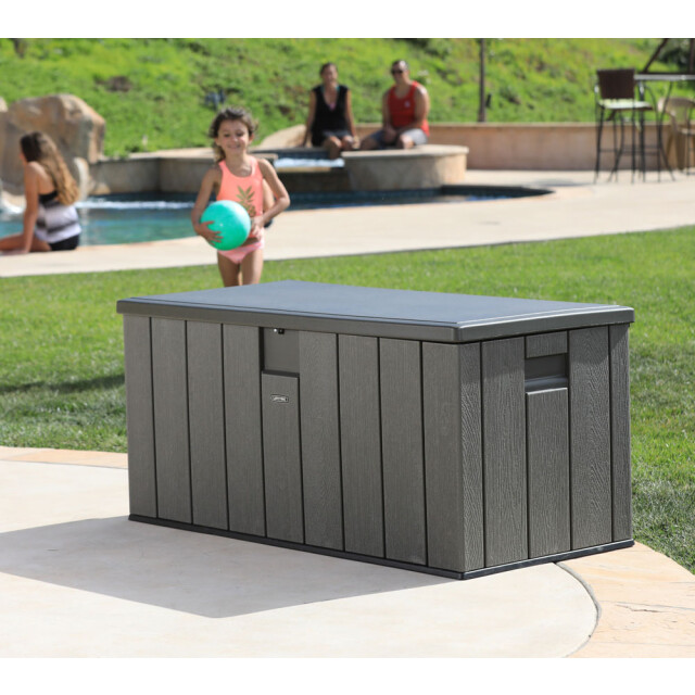Lifetime Kunststof kussenbox 570 ltr tuinkist 72x151x69cm donker 3048011 large
