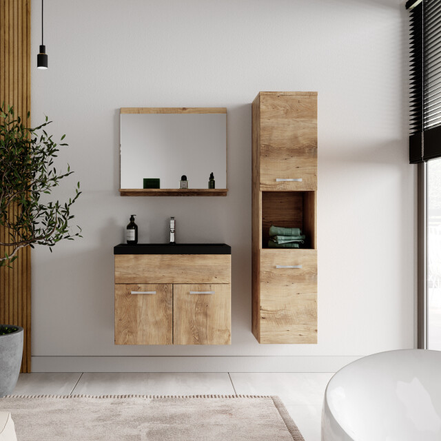 Badplaats Badkamermeubel set montreal 60 x 35 cm kastanje badmeubel 3181168 large