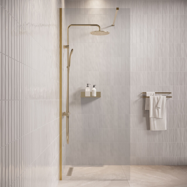 Badplaats Douchewand florida 70 x 200 cm goud – inloopdouche 8 mm 3181111 large