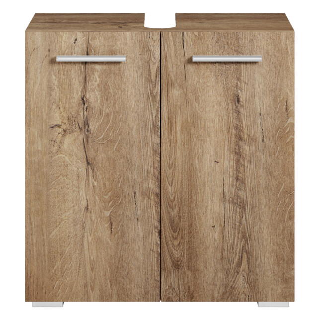 Badplaats Wastafel onderkast jupiter 60 x 30 x 60 cm bruin eiken - 3181127 large