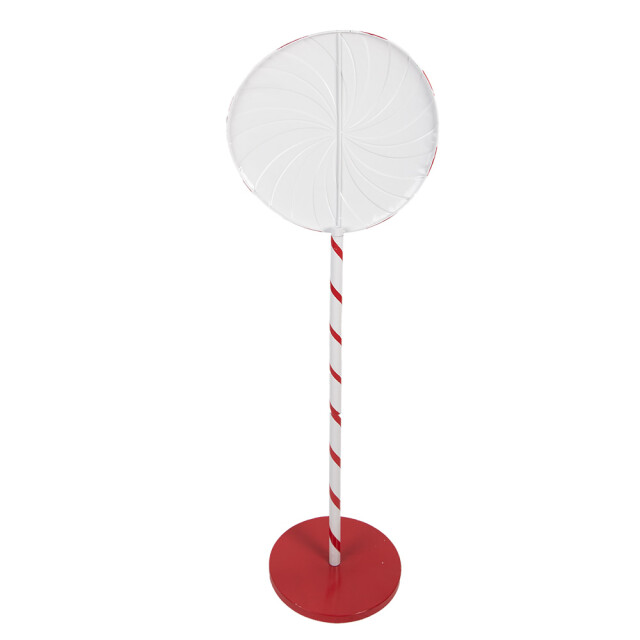 Clayre & Eef Kerstdecoratie lolly 40x30x120 cm wit metaal 3188448 large