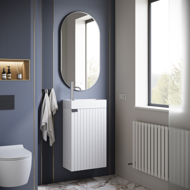 Badplaats Toiletmeubel bosco 40 x 22 cm mat fonteinmeubel met wastafel 3180972 large