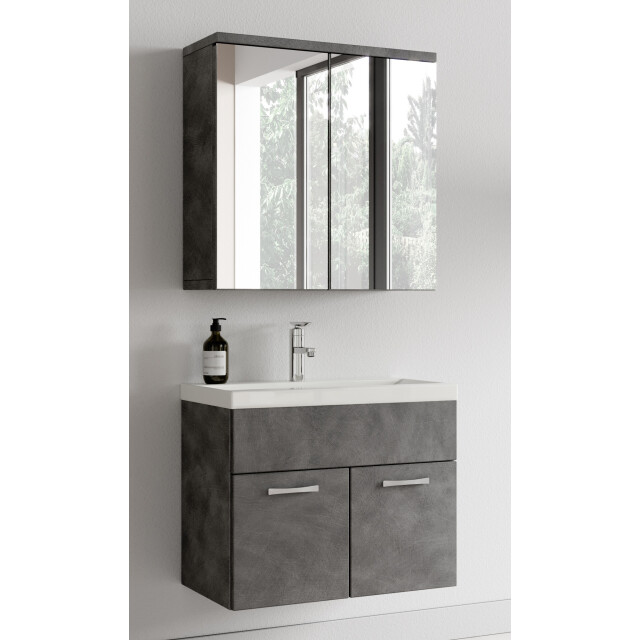 Badplaats Badkamermeubel set montreal 01 60 cm donker badmeubel met 3181072 large