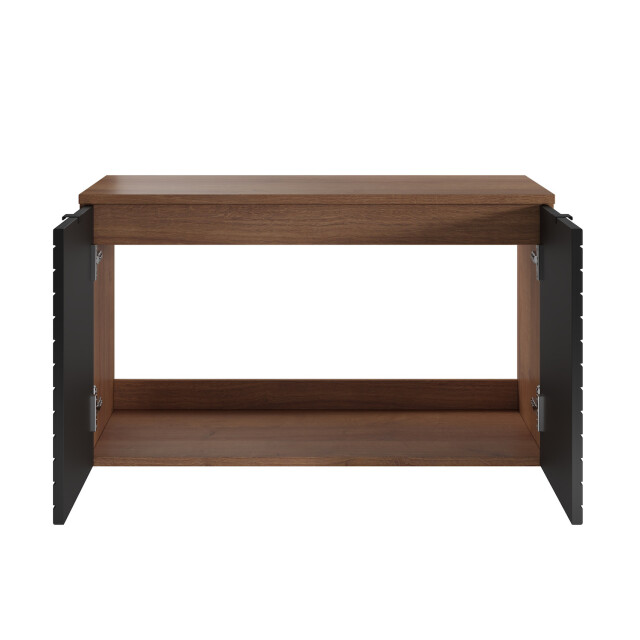 Badplaats Wastafel onderkast dover 80 x 44 x 46 cm eiken met zwart – hangend 3180874 large
