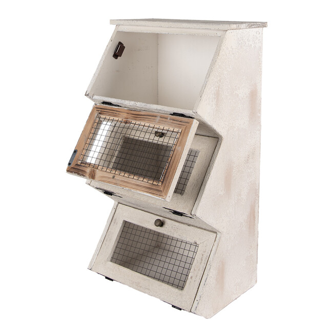 Clayre & Eef Wandkast 33x25x61 cm hout metaal 3188276 large