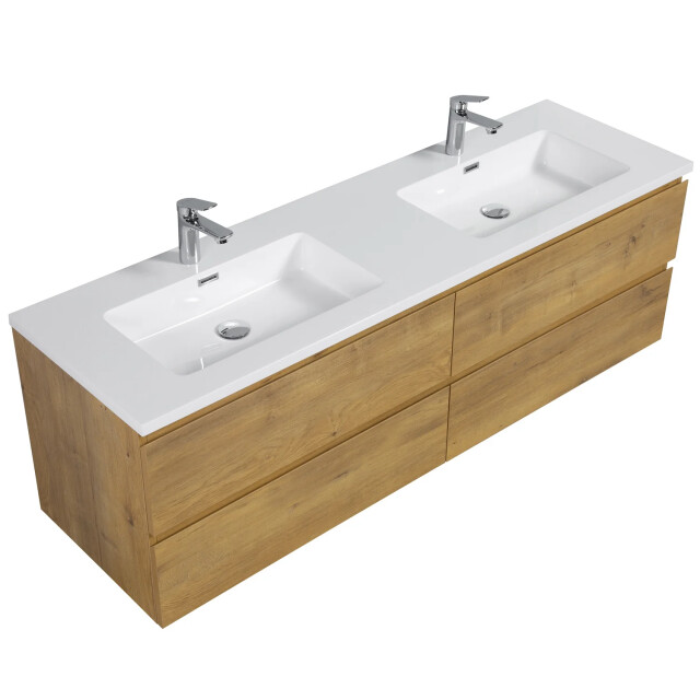 Badplaats Badkamermeubel set angela 160cm - badmeubel met wastafel 3181137 large