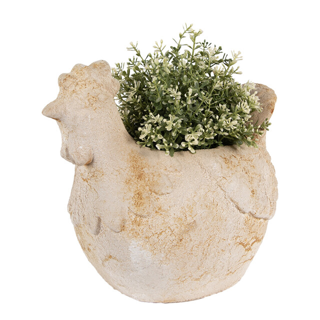 Clayre & Eef Bloempot kip 31x20x27 cm keramisch materiaal 3188442 large