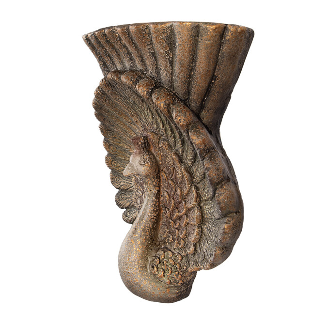 Clayre & Eef Bloempot 36x12x39 cm keramisch materiaal pauw 3188278 large