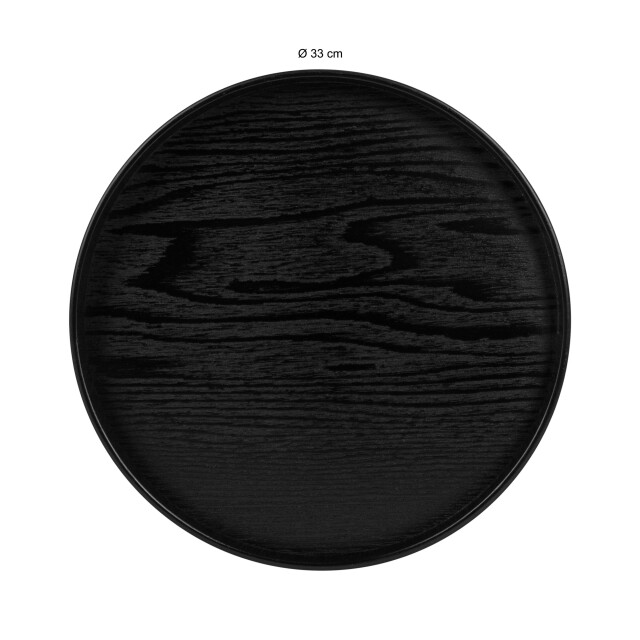 QUVIO Houten dienblad rond maat xl diameter 33 cm - 3172732 large