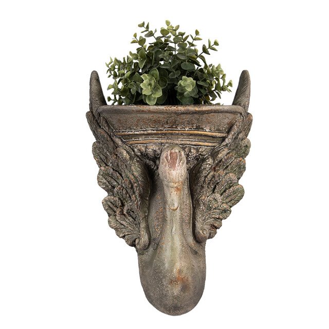 Clayre & Eef Bloempot 30x15x43 cm keramisch materiaal zwaan 3188444 large