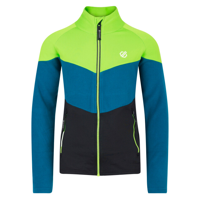 Dare2b Kinder/kids emergent iii core stretch midlayer UTRG11943_greenflashkingfisherblue large