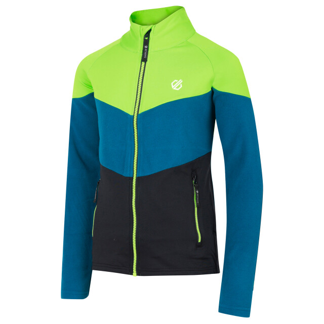 Dare2b Kinder/kids emergent iii core stretch midlayer UTRG11943_greenflashkingfisherblue large