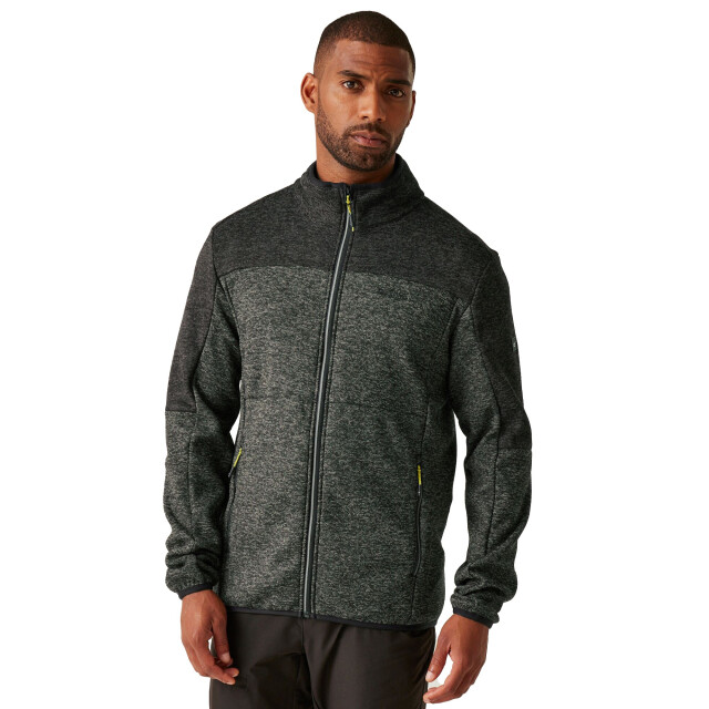 Regatta Heren elram full zip fleece UTRG12015_granitegreyblack large