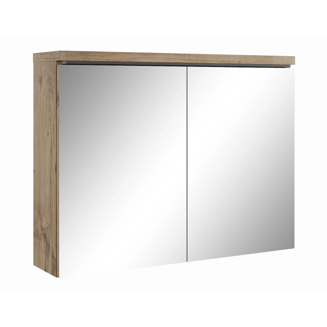 Badplaats Badkamerkast paso 80 x 20 x 60 cm kastanje spiegelkast 3181085 large