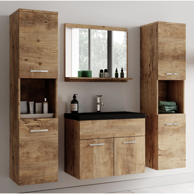 Badplaats Badkamermeubel set montreal xl 60 x 35 cm kastanje badmeubel 3181105 large