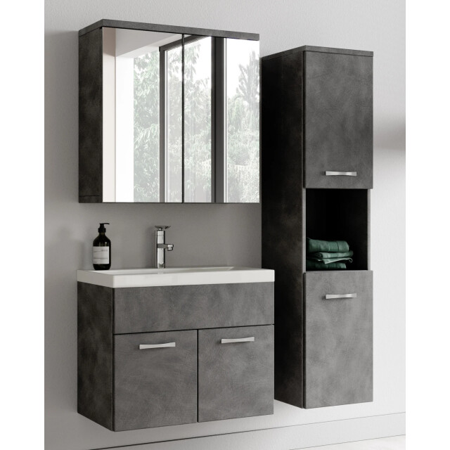 Badplaats Badkamermeubel set montreal 60 cm donker badmeubel met 3181065 large