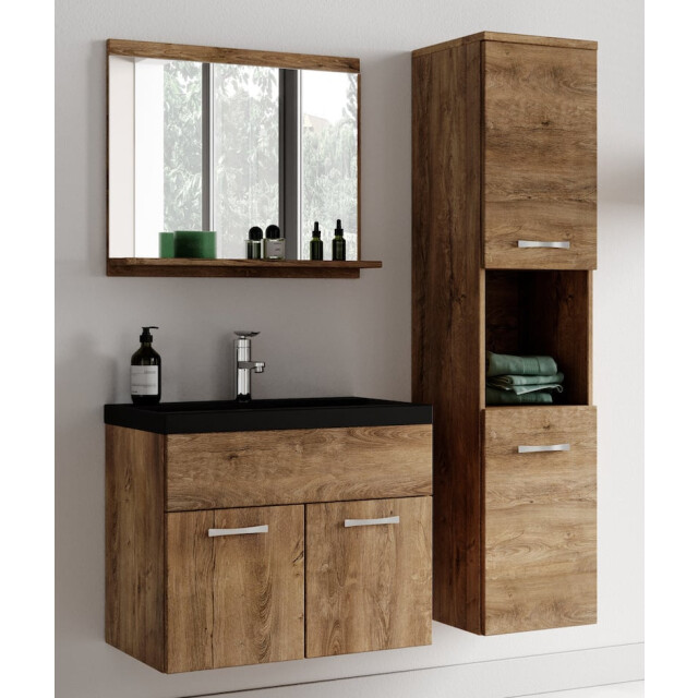 Badplaats Badkamermeubel set montreal 60 x 35 cm bruin badmeubel met 3181170 large