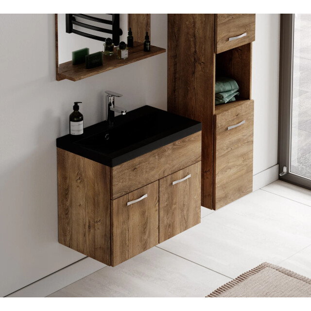 Badplaats Badkamermeubel set montreal 60 x 35 cm bruin badmeubel met 3181170 large