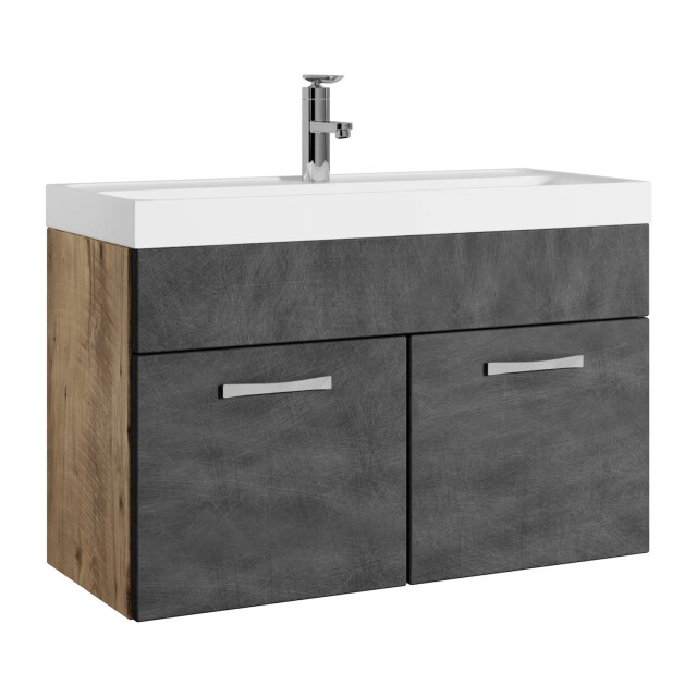 Badplaats Badkamermeubel set paso 01 80 x 40 cm kastanje met donker 3181112 large