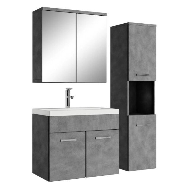 Badplaats Badkamermeubel set montreal 60 cm donker badmeubel met 3181065 large