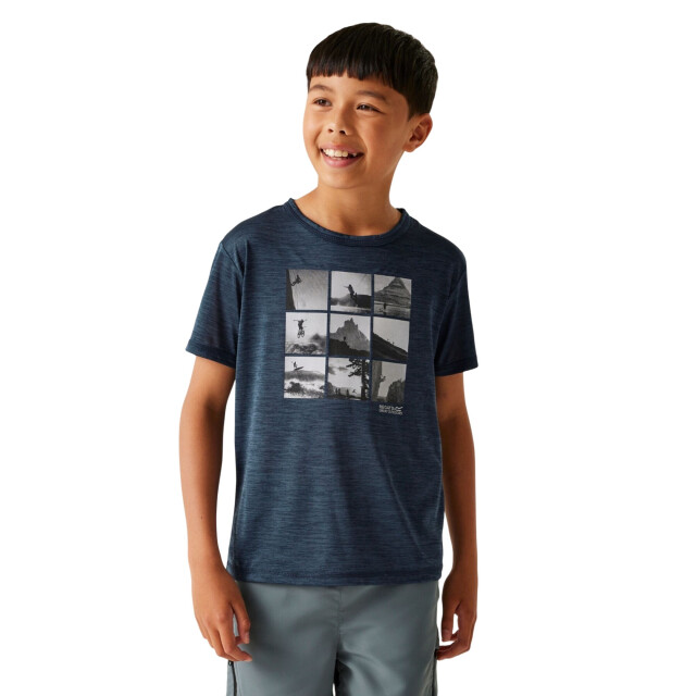 Regatta Kinderen/kinderen alvarado ix portrait rooster t-shirt UTRG11911_navymarl large