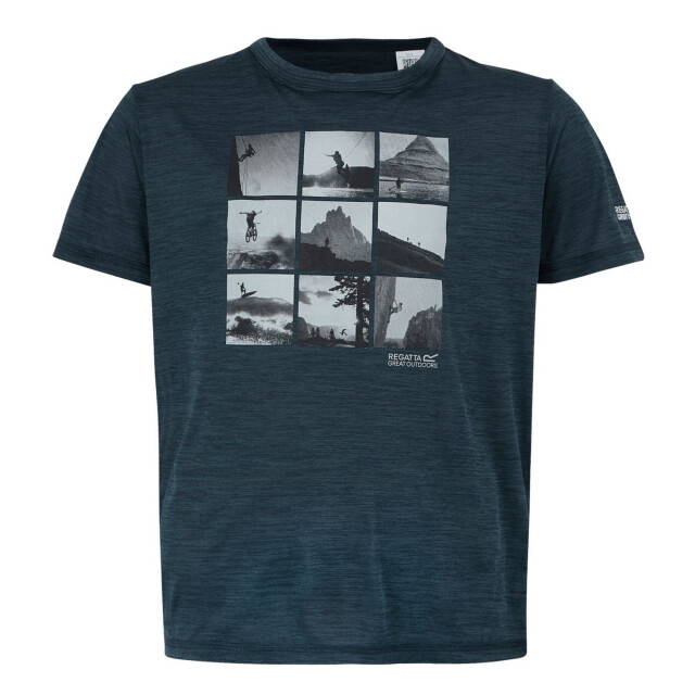 Regatta Kinderen/kinderen alvarado ix portrait rooster t-shirt UTRG11911_navymarl large