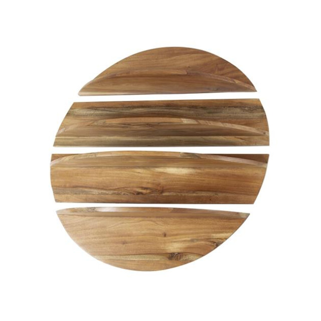 Hoyz wandschap set-4 rond massief margosa naturel 3185957 large