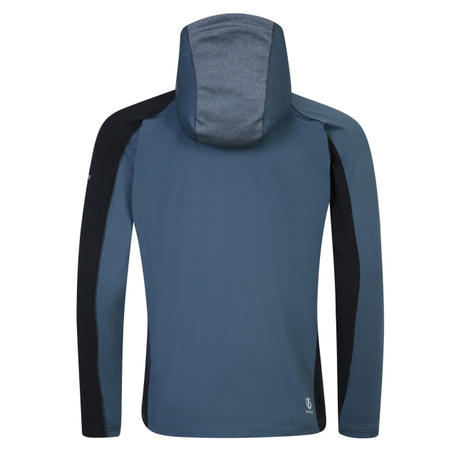 Dare2b Heren assimilate core stretch hooded midlayer UTRG9692_greenalgaeoriongreyblack large
