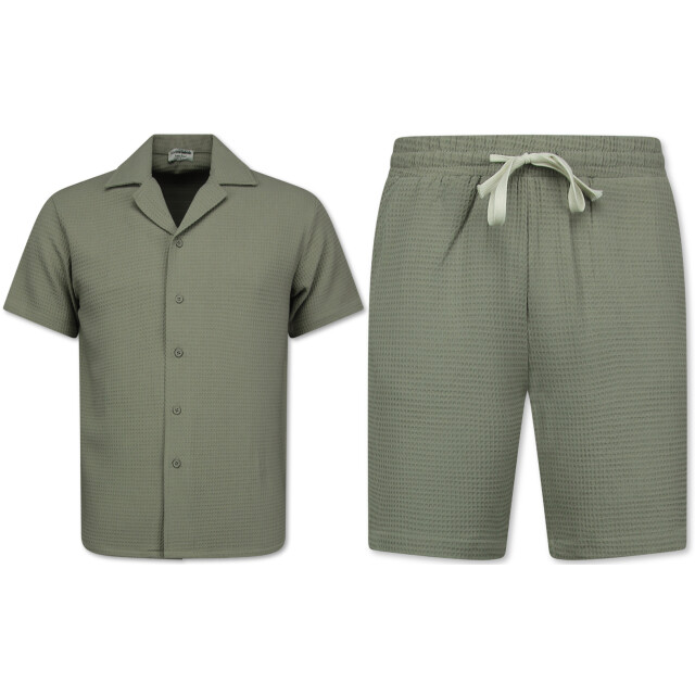 Enos Ribbed oversized shirt zomer set SET: MMG-009 large
