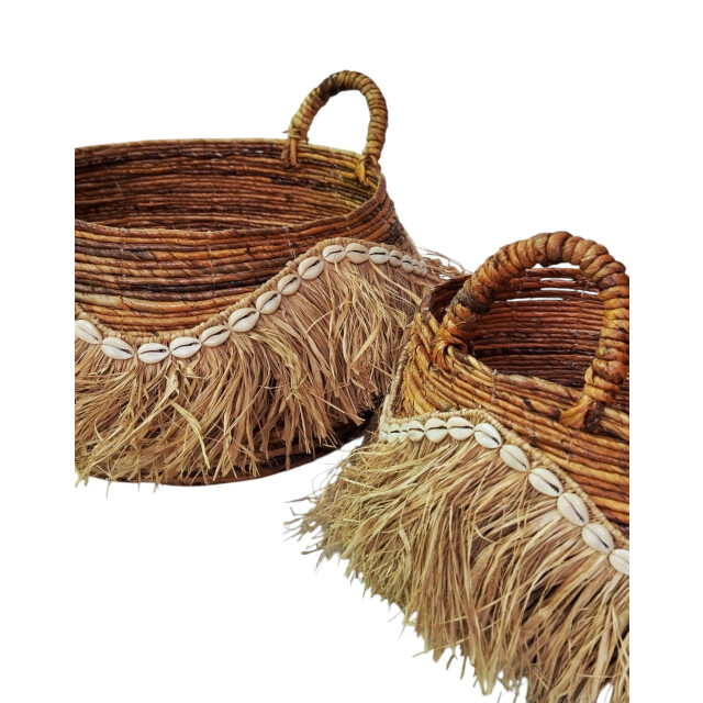 Furnilux decoratieve opbergmanden set van 2 – handgevlochten bananenstam / 3190130 large