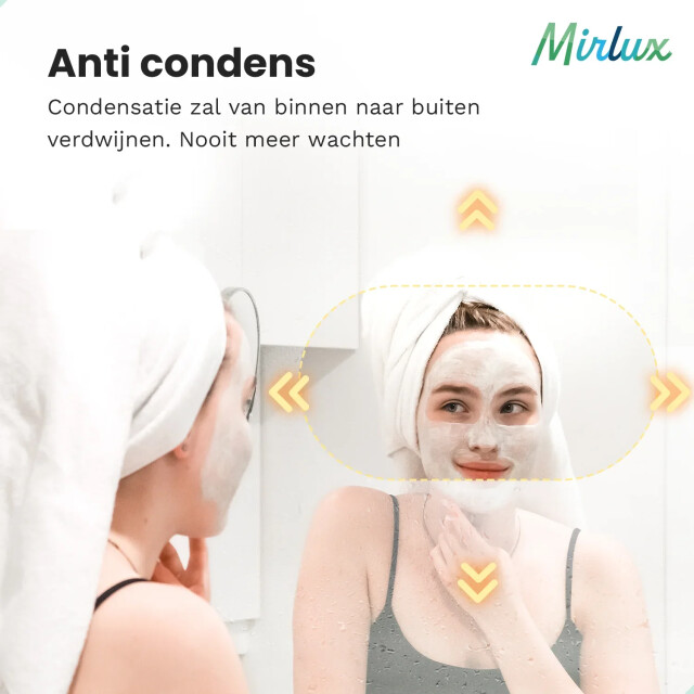 Mirlux Badkamerspiegel 100x50cm ovaal zwart frame 3083772 large