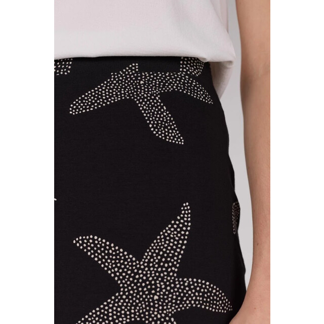 Jansen Amsterdam Fenja rok vsf690 long with slit black/ off white VSF690 large