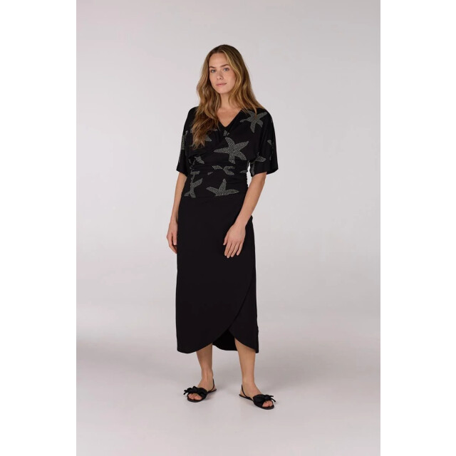 Jansen Amsterdam Falta rok v663 long wrap black V663 large
