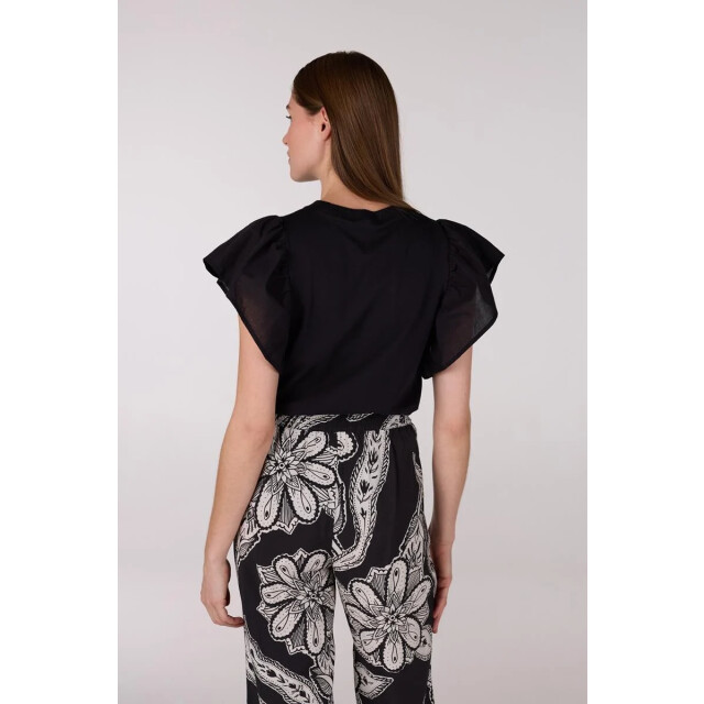 Jansen Amsterdam Felipa shirt ruffled cap sleeve hs25 000999 HS25 - 000999 large