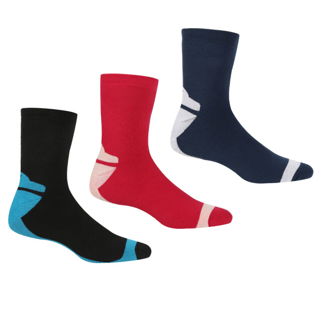 Regatta Dames sokken voor laarzen UTRG6287_blackcherrypinknavy large