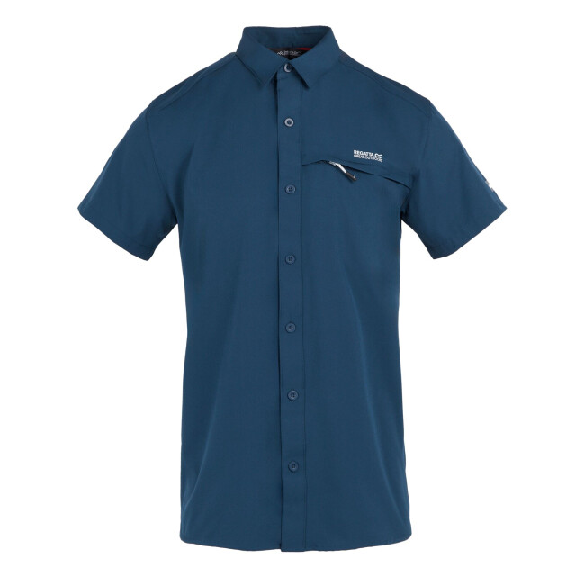 Regatta Heren packaway reisshirt met korte mouwen UTRG9759_moonlightdenim large