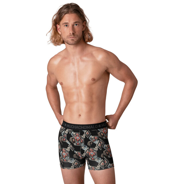 Muchachomalo Heren 12-pack boxershorts print/effen U-GOLDEN1010-17 large