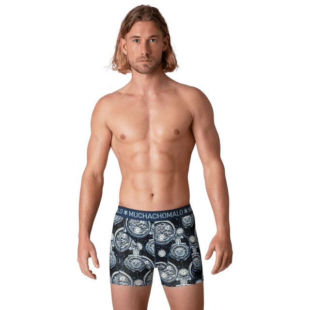 Muchachomalo Heren 12-pack boxershorts print/effen U-GOLDEN1010-17 large