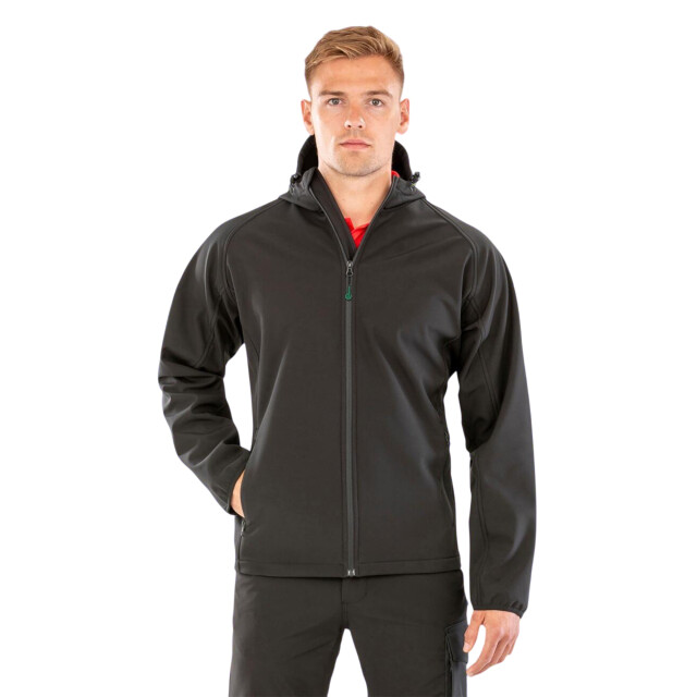 Result Heren 3 layer hooded soft shell jas UTFK2222_black large