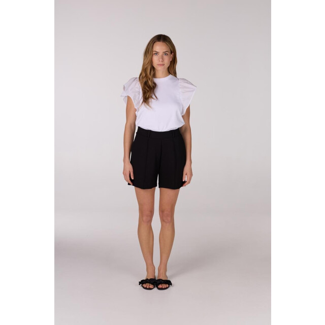Jansen Amsterdam Felipa shirt co 129 ruffled cap sleeve wit CO 129 large