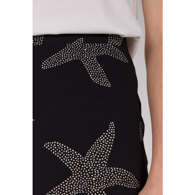 Jansen Amsterdam Fenja rok vsf690 long with slit black/ off white VSF690 large