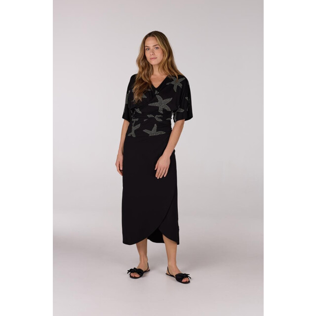 Jansen Amsterdam Falta rok v663 long wrap black V663 large