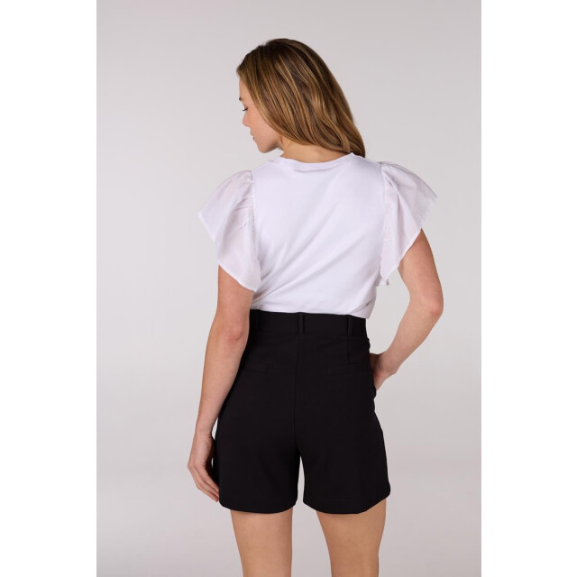 Jansen Amsterdam Felipa shirt co 129 ruffled cap sleeve wit CO 129 large