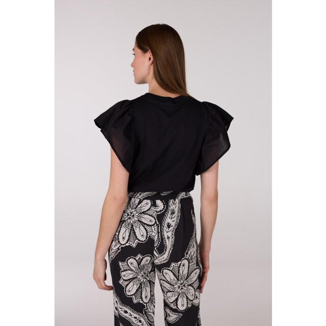 Jansen Amsterdam Felipa shirt ruffled cap sleeve hs25 000999 HS25 - 000999 large