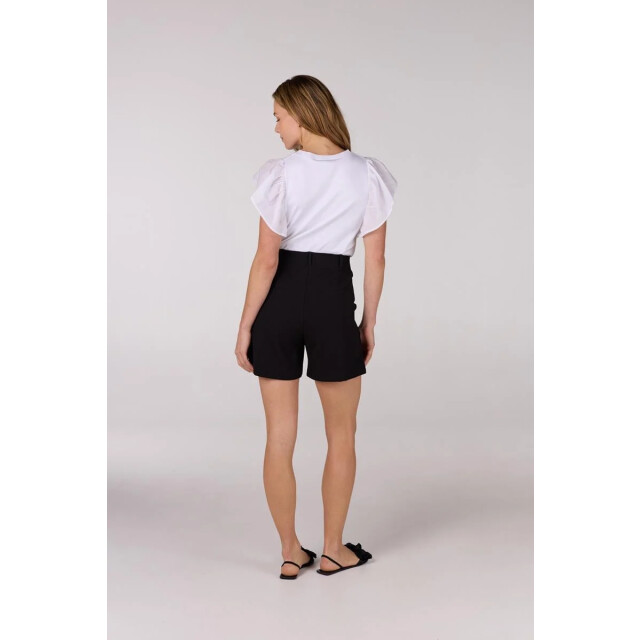 Jansen Amsterdam Felipa shirt co 129 ruffled cap sleeve wit CO 129 large