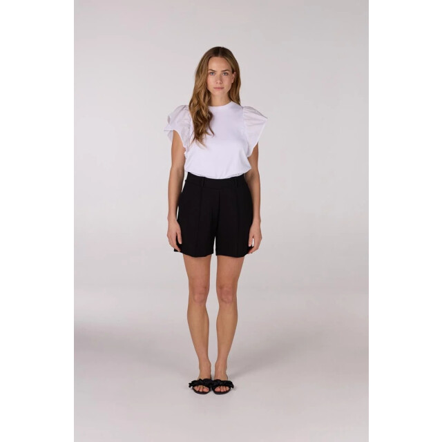 Jansen Amsterdam Felipa shirt co 129 ruffled cap sleeve wit CO 129 large