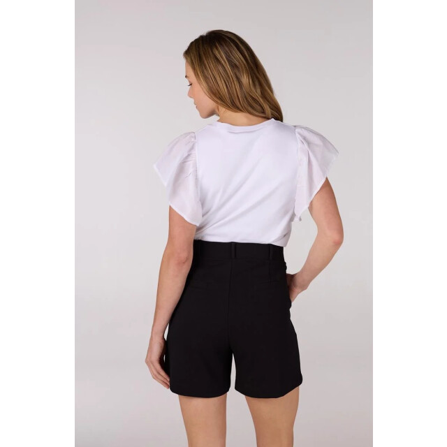 Jansen Amsterdam Felipa shirt co 129 ruffled cap sleeve wit CO 129 large