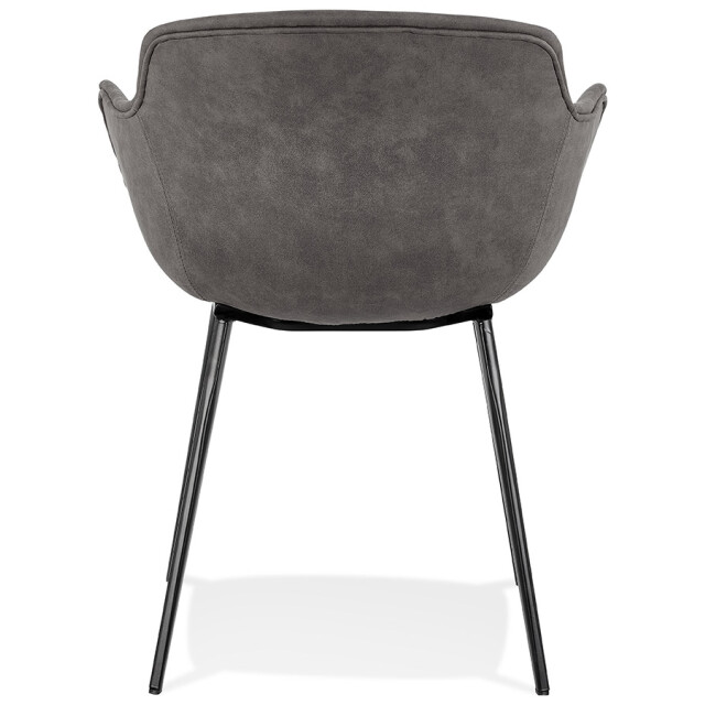 Alterego Stoel met armleuningen 'derby' in donker microvezel 3190775 large
