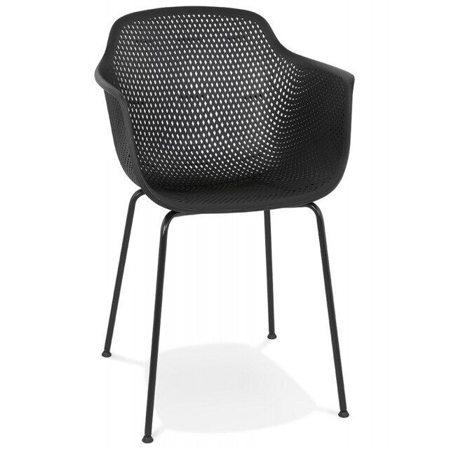 Alterego Stoel met geperforeerde armleuningen drak 595x545x81 cm 3190724 large